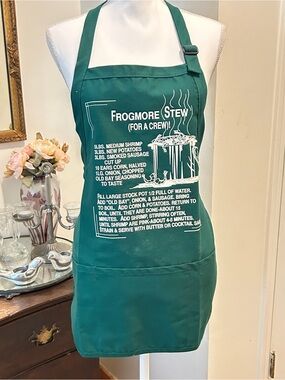 Augusta  Green Frogmore Stew Recipe Kitchen Apron